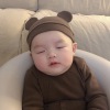 2022韩国ins婴幼儿，春秋纯棉帽子新生儿耳朵，宝宝帽儿童针织帽