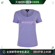 香港直邮emporioarmani安普里奥阿玛尼女士，t恤浅紫色棉氨纶