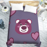 卡通玩具总动员儿童印图床单加大2米草莓熊学生(熊，学生)寝室0.9铺床单子小