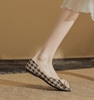品牌蝴蝶结单鞋女小香风，春季豆豆鞋平底舒适浅口一脚蹬奶奶鞋