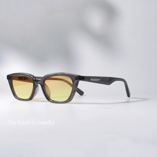 王嘉尔(王嘉尔)同款gm黑墨镜嘻哈风格，独特落日渐变色可配近视朋克太阳眼镜