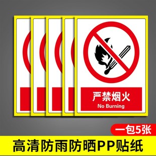 严禁烟火警示牌禁止吸烟提示牌仓库重地禁止烟火警示牌标识牌墙贴