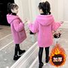秋冬女童羊羔绒外套中大童加厚保暖韩版潮流反季