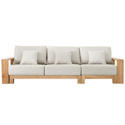 定制北欧实木布艺沙发组合小户型，三人单人位现代简约客厅布艺沙发