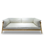 北欧现代日式实木沙发小户型三人位客厅家具布艺可拆洗棉麻布沙发