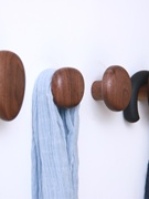 雨木 创意鹅卵石实木墙上挂衣钩壁挂式衣帽架卧室客厅衣帽钩装饰