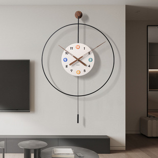 简约西班牙挂钟客厅家用钟表2024轻奢高档现代创意挂墙表时钟
