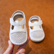 夏季男童凉鞋20231-3岁宝宝学步鞋软底透气女婴儿包头鞋子0