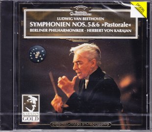 中图音像卡拉扬金装系列—贝多芬第5 6交响曲CD 4390042 环球