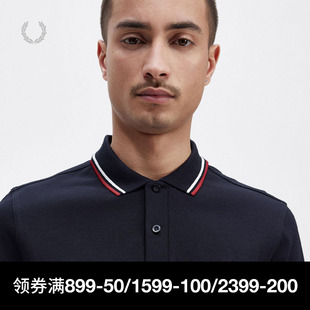 fredperry男士polo衫2024春季商务，休闲麦穗短袖，重磅多彩t恤m3600