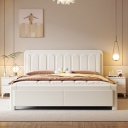 枕中梦奶油风实木床主卧1.5双人床1.35米现代简约1.8m高箱床婚床