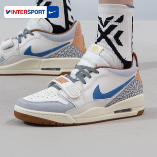 NIKE耐克休闲鞋男AIR JORDAN LEGACY 312新年龙年米灰蓝高帮板鞋