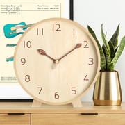 时钟摆台式摆放式钟表摆件北欧座钟客厅桌面实木台钟家用坐钟摆钟