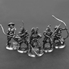 合金属武士古代小兵人玩具，模型成品桌面游戏，战棋子摆件军事手办