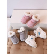 宝宝棉鞋冬季加绒保暖儿童羽绒布儿童学步防滑1一岁婴幼儿雪地靴
