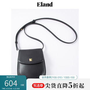 Eland衣恋休闲简约真皮女包时尚单肩斜挎包手提包2024夏季