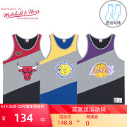 mitchellness复古篮球服男nba，公牛勇士湖人队运动背心mn纯棉球衣