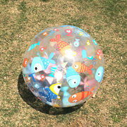 ins彩色闪光沙滩球水上漂浮充气戏水球玩具塑料球网红拍照道具