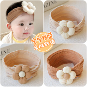 婴儿帽子护囟门发带，新生儿头花发饰女宝宝，可爱花朵胎帽0-1岁发箍