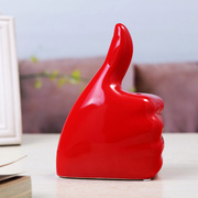 大拇指现代陶瓷工艺品创意摆设办公室房间装饰品书桌摆件生日s礼