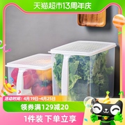 禧天龙透明保鲜盒带把手蔬菜水果收纳盒食物冰箱储物盒带盖密封盒