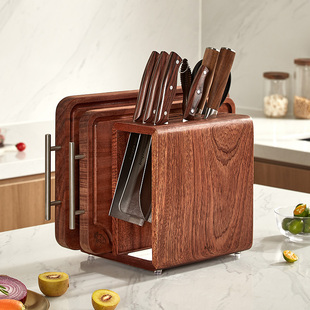 实木架菜板架一体多功能厨房置物架案板砧板架具收纳架菜座