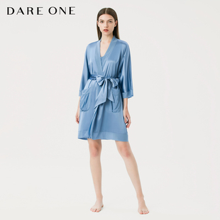 DARE ONE真丝睡袍女士D-Light桑蚕丝家居服晨袍早春