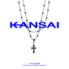 kansai黑色宝石十字架项链，女个性高级感小众设计双层叠戴男配饰品