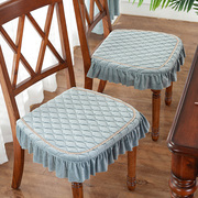 简约餐椅垫美式椅子凳子坐垫套罩高档奢华四季防滑餐桌布套装坐垫