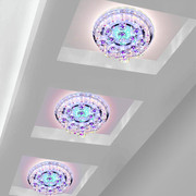 2022水晶过道灯七彩走廊，灯30cm阳台灯明装，简约嵌入式吊顶射灯