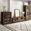 美式乡村实木电视柜组合柜，高低地柜客厅小户型，简美现代简约家具