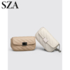 SZA菱格链条单肩斜挎小方包女2023车缝线高级质感迷你小包包