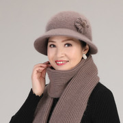 中老年帽子秋冬季女奶奶保暖针织帽老人帽，妈妈婆婆毛线帽老太太帽