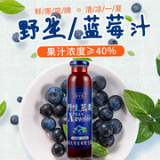 鲜果篮野生蓝莓果汁300ml*6瓶果粒果汁饮料原浆新鲜蓝莓果蔬汁