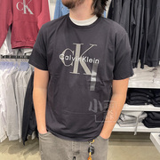 ckcalvinklein男士夏季休闲纯色，字母圆领短袖，t恤日常打底衫