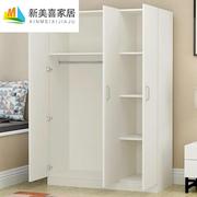 双两门衣柜成人家用木板大容量，板式三门四门，组装卧室实用立柜柜子