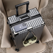 旅行箱行李箱拉杆箱女铝框，20密码万向轮24男学生26登机皮箱子28寸