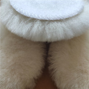 75mm澳毛抛光羊毛球白背绒自粘羊毛球，3寸高密度白魔术(白魔术)贴羊毛球