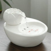 猫咪饮水机猫用陶瓷自动循环饮水器自动流水喂水碗喝水神器防漏电