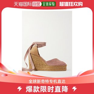 香港直邮潮奢castaÑer女士chiara80帆布坡跟麻底鞋