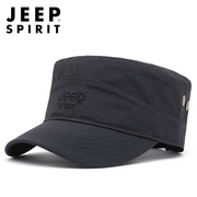 吉普jeep夏季帽子速干透气薄款平顶帽男女，休闲户外百搭时尚简约