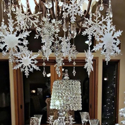 圣诞树装饰品亚克力雪花片，拍照雪花道具婚庆商场，店铺布置雪花挂件