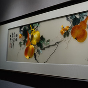 苏绣成品挂画新中式床头画手工客厅餐厅玄关走廊手工刺绣画装饰画