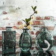 北欧创意迷你玻璃花瓶工艺品摆设，桌面透明鲜花，插花小花瓶客厅装饰