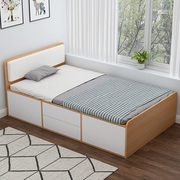 定制单人床卧室榻榻米收纳多功能储物床1.2米简约现代抽屉高箱床