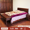 中式卧室家具组合老榆木双人床，家用五门大衣柜实木五斗柜衣橱大床