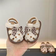 婴幼儿鞋子夏季1-2岁女宝宝凉鞋软底，防滑学步鞋幼童公主叫叫凉鞋