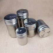3只装不锈钢调味罐厨房调料盒烧烤调味瓶胡椒粉佐料罐辣椒撒料罐