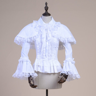 lacegarden复古洋装，lolita秋冬内搭上衣公主长袖，白色衬衫洛丽塔