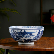 景德镇青花瓷大汤碗中式家用高温陶瓷加厚大面碗大容量餐具汤碗